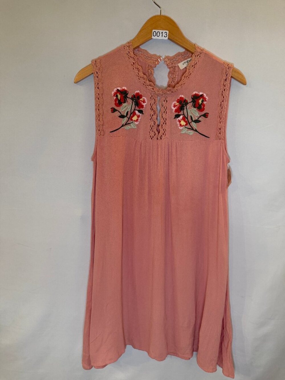 NWT Umgee Embroidered Lace Boho Midi Dress M